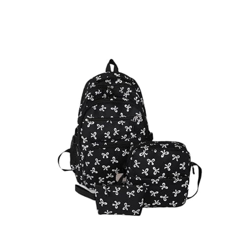 Rjognt Coquette Bow Backpack 3Pcs Set Cute Kawaii Aesthetic Daypack