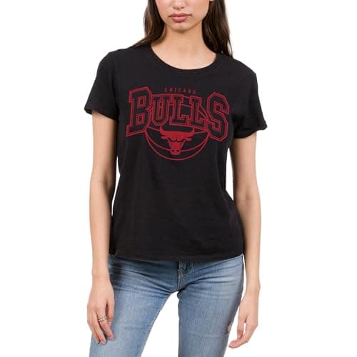 Junk Food NBA - Chicago Bulls - Monochromatic Arch - Officially Licensed Women's Short Sleeve Fan Tee