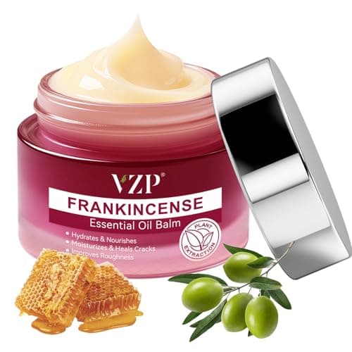 VZP Frankincense Moisturizing Balm 2.1oz, Natural Skincare with Beeswax Helichrysum Almond Oil Olive Oil, Soothing for All Skin Types