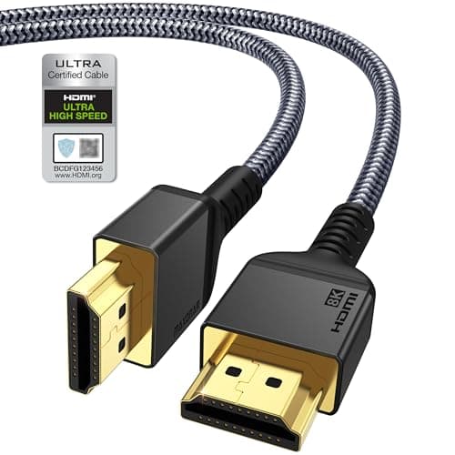 Maxonar PS5 8K HDMI Cables10FT [Certified] Ultra High Speed HDMI® Cable, 8K60Hz 4K120Hz 144Hz, 48Gbps HDCP 2.2&2.3 eARC Dynamic HDR Dolby for PlayStation 5, Xbox Series X, Apple TV 4K, Roku TV