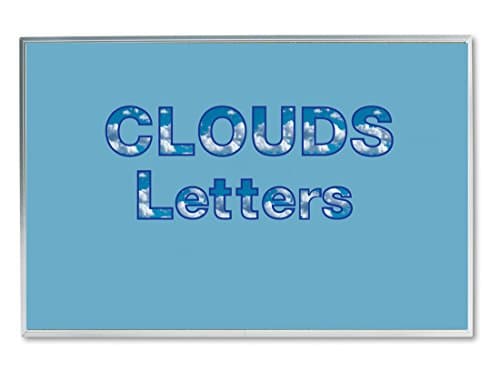 Hygloss Products Bulletin Board Letters and Numbers – Punch Out Cloud Design Combo – 3 Inch, 350 Pieces