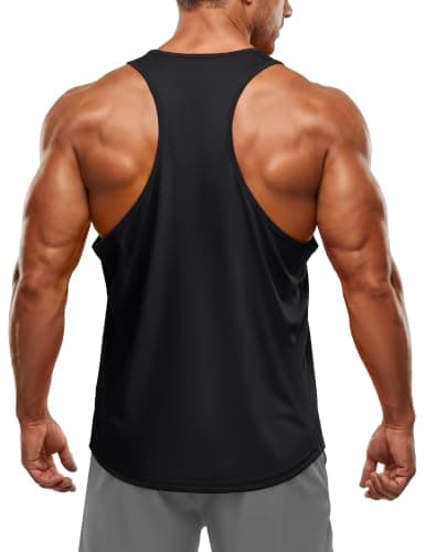 TACVASEN Mens Tank Tops Y Back Quick Dry Muscle Shirts Sun Protection Gym