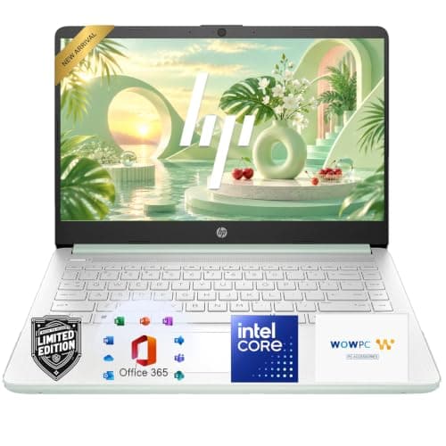 HP 14 inch Laptop Computer, 2027 Edition, Intel N150 CPU, 4GB RAM, 128GB SSD, 1TB Cloud Storage, Windows 11 with Microsoft 365