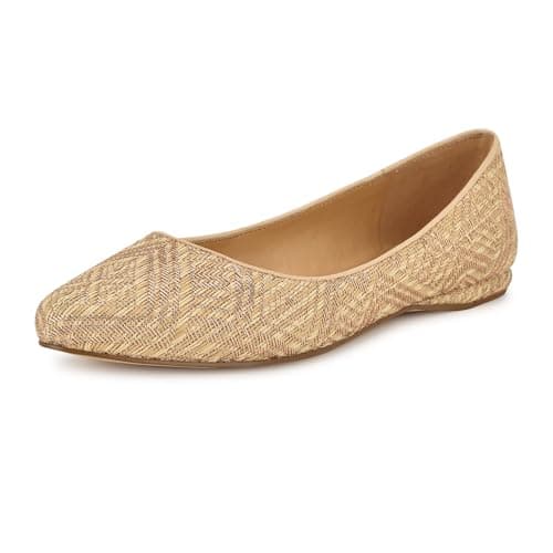 Nine West Women's Speakup Flat, Light Natural/Rose Gold 111, 5.5