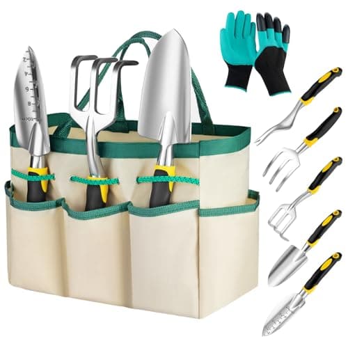 Garden Tools, Gardening Tools, Gardening Hand Tools 7-piece, Yellow
