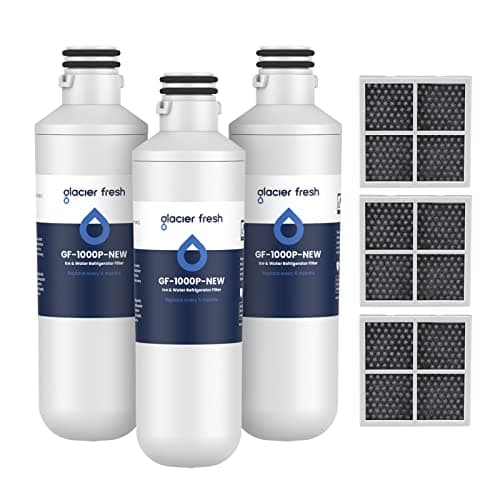 GLACIER FRESH LT1000PC Water Filter and LT120F Air Filter Replacement, 3+3