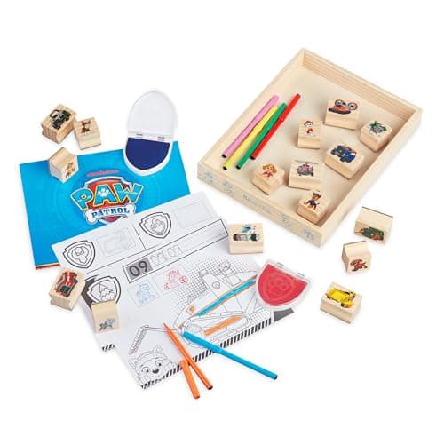 Melissa & Doug PAW Patrol Wooden Stamps Activity Set, Arts & Crafts Kit