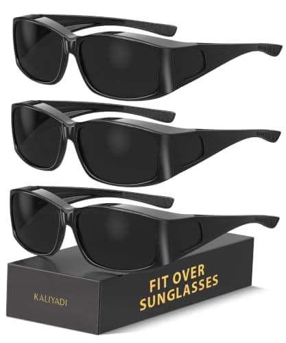 KALIYADI Polarized Sunglasses-Men Women Fit-Over-Glasses: Wrap Around Womens Sunglasses with UV400 for Driving Fishing Golf