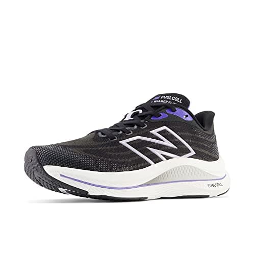 New Balance Women's FuelCell Walker Elite V1 Walking Shoe, Black/Electric Indigo/Grey Violet, 6 M