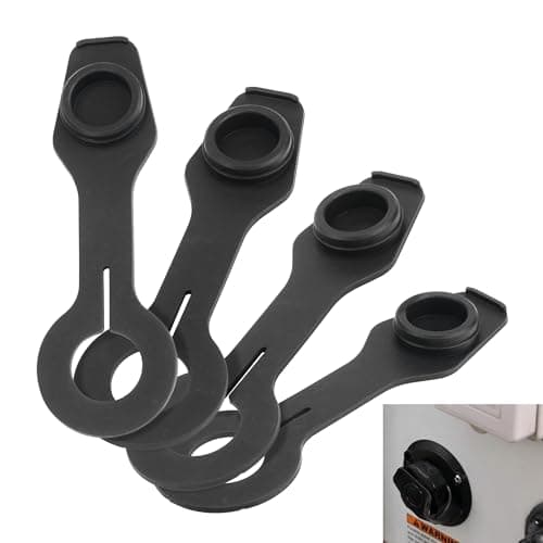 EAORBD A0170SVP 3/4" Water Inlet Plug for Rv City Water Fill Rubber Plug Cap,City Water Inlet Cap RV Water Inlet Cover with Strap,with Dust Cover Rv Water Inlet Replacement - Black (4)