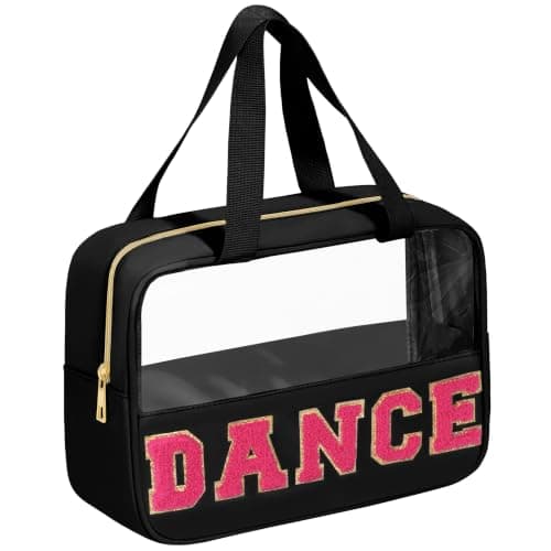 BuyCard Dance Chenille Letter Bags Clear Makeup Bag