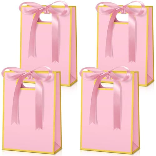 Kolldenn 30 Pack Pink Gift Bags with Handles, 10.2 x 7.1 x 3.2 Inch