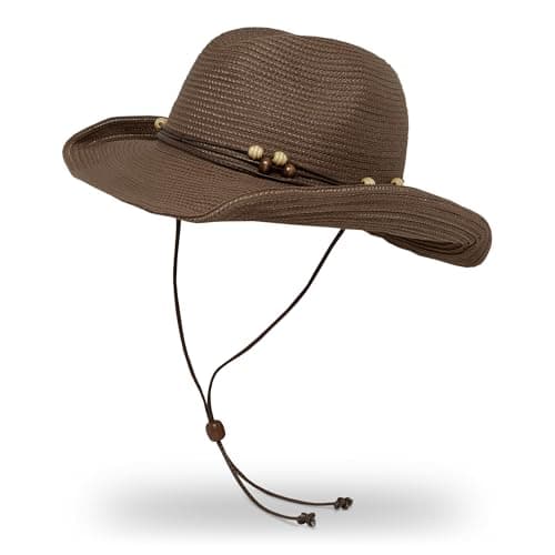 Sunday Afternoons Sunset Hat - Women’s UPF 50+ Shapeable Brim Cowgirl Sun Hat with Western Style, Adjustable Fit, and Breathable Design for Outdoor Adventure or Travel, Chocolate, M