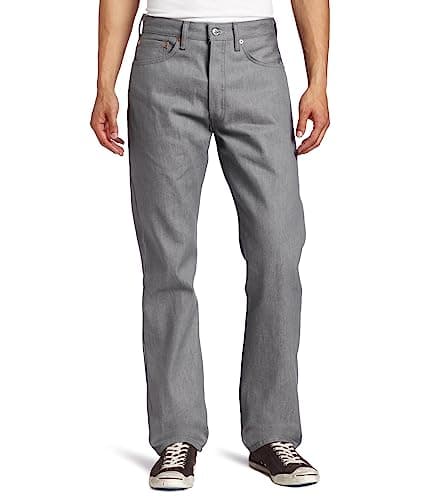 Levi's Men's 501 Original Style Shrink-to-Fit Jeans (Regular and Big & Tall), Silver Rigid-STF, 36W x 32L