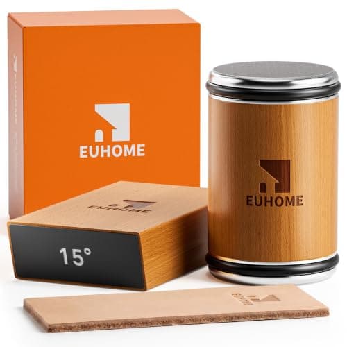 EUHOME Rolling Knife Sharpener Kit, Magnetic Kitchen Knife Sharpener Roller