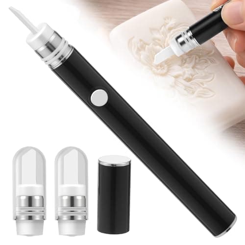 LYIYEYAN Electric Hot Knife Heat Tool – Portable Ceramic Heated Tip Pen with 2 Extra Blades, Cordless Rechargeable Cutting Tool Kit for Soap, Candle, Honey, and Plastic (Kit)