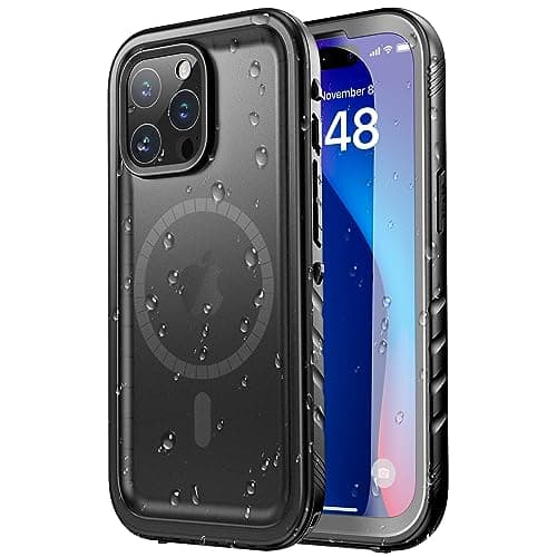 SPORTLINK for iPhone 15 Pro Case - IP68 Waterproof Military Protective Full Body Heavy Duty Shockproof 360 Sealed Dustproof with Camera Screen Protector Phone Cover for i Phone 15 Pro 6.1" Mag/Black
