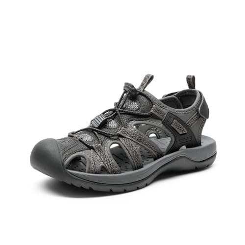 DREAM PAIRS Women's Hiking Sandals Adventurous Summer Sports Shoes Outdoor,Size 5,Black/Dark Grey,DWUMST2502