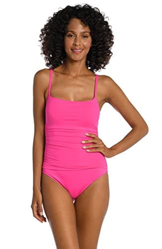 La Blanca Women's Island Goddess Lingerie One Piece Swimsuit, Pop Pink, 2