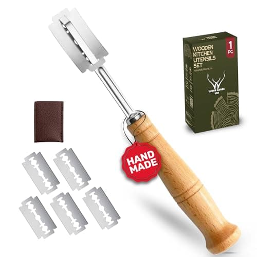 WOODLANDS USA Premium Bread Lame Sourdough Scoring Tool Bread Scorer Razor for Scoring Artisan Bread Baking with 5 Blades