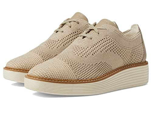 Cole Haan Women's Originalgrand Platform Stitchlite Oxfords, Rye Knit/Ivory, 9.5-B US