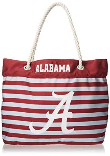 FOCO Alabama Crimson Tide NCAA Nautical Stripe Tote Bag
