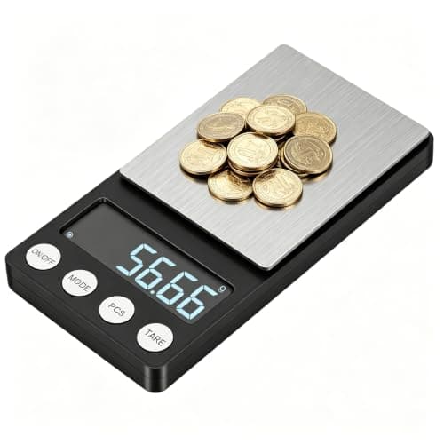 Welgep Pocket Digital Gram Scale, 0.01g High Accuracy 500g Mini Jewelry Scale, Portable Coin Counter Scale with g/oz/ct/gn/tl/ozt/DWT, Ideal for Gold, Coin, Jewelry, Coffee Bean & Kitchen Weighing