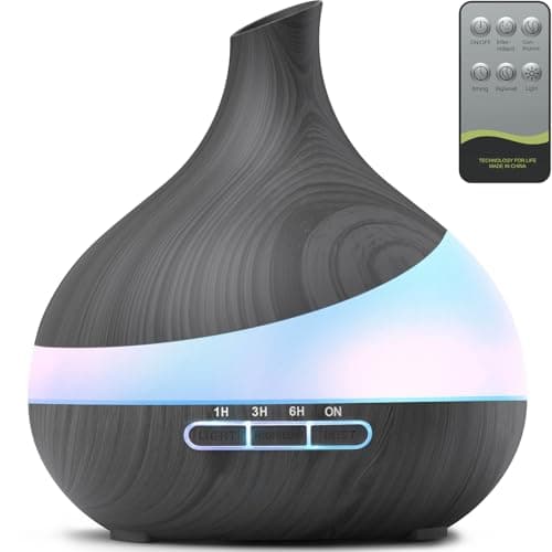 HJTHJT 500ML Essential Oil Diffuser for Home: 14 Color LED Humidifier
