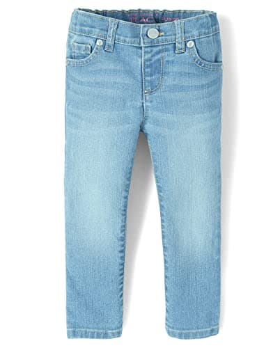 The Children's Place Baby Girls and Toddler Girls Super Skinny Jeans, Light Jay Blue Wash, 2T