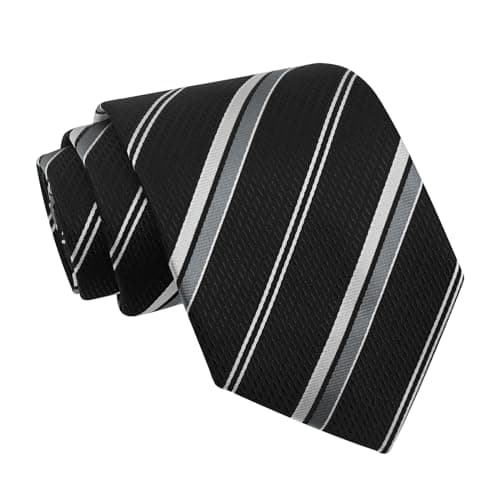 Luckyvestir Stripe Ties for Men, 3.15" Neckties Classic Ties for Men Formal Business Graduation Wedding Party Gifts