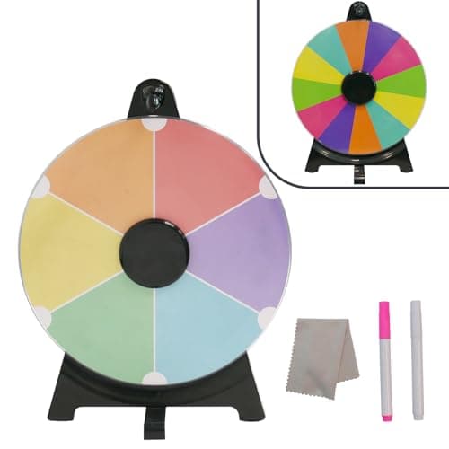 iElyiEsy 12 Inch Spinning Prize Wheel with Eagle Head Pointer Design, Tabletop or Wall-Mount Use the Spin Wheel Game for Parties Carnival & Trade Show