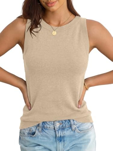 EasyGala Womens Wool Blend Slim Fit Tank Sleeveless Crew Neck Sweater Vest