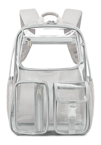 Clear Backpack Heavy Duty for Stadium Events,16in Large See Through Bookbag