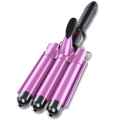 kuwa 3 Barrel Curling Iron,Crimper Hair Tool,Hair Crimper for Women,WaverHair Tool,Hair Waver with LCD Temperature Display