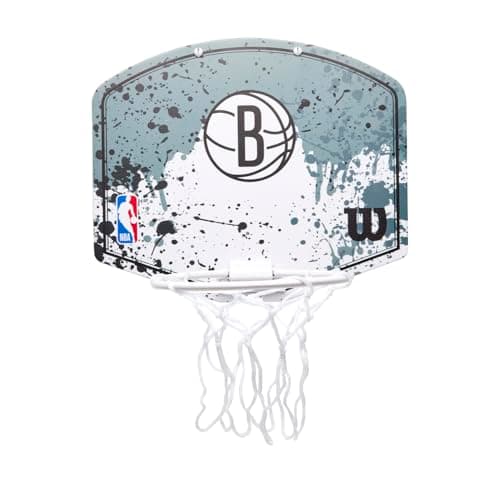 Wilson NBA Team Mini Hoop - Brooklyn Nets, Grey