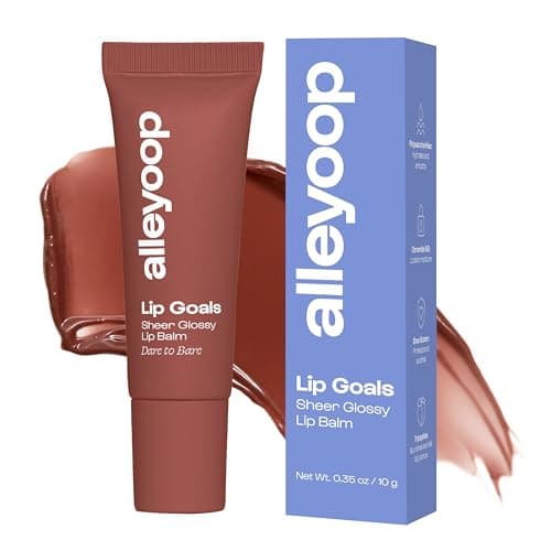 Alleyoop Lip Goals Glossy Balm, Tripeptide Gloss, Dare to Bare