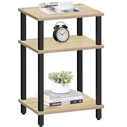 TUTOTAK End Table, Side Table, Nightstand, 3-Tier Storage Shelf, Couch Table for Small Space, Living Room, Bed Room TB01BO049