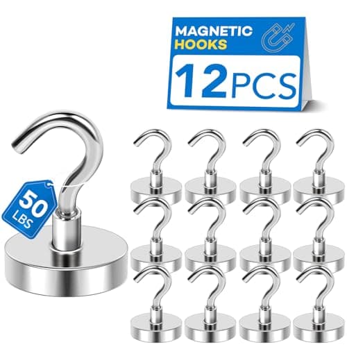 LOVIMAG Magnetic Hooks, Cruise Essentials 2026, 12 Pack-50LBS