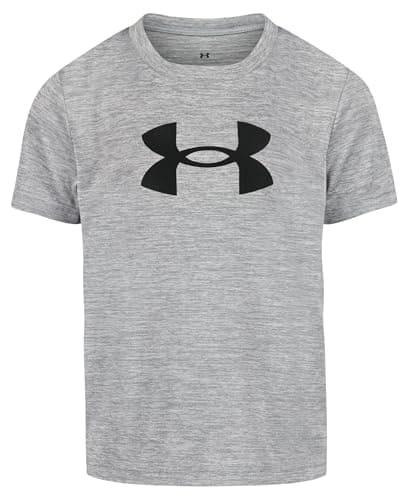 Under Armour Boys' Short Sleeve Logo Graphic T-Shirt, Relaxed Fit, Steel Tech Big Logo, 2T