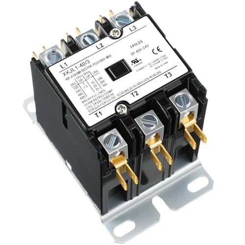 Dreyoo Carrier HVAC Motor Contactor, 3 Pole 40Amp Air Conditioner Condenser Compressor Replacement Relays Compatible with C230B, Air Conditioner, Heat Pump, Refrigeration Systems (120V)