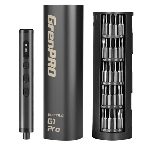 GRENPRO 78-in-1 Precision Electric Screwdriver Set, 3.7V Mini Cordless Screwdriver Kit with LED Display, 5 Adjustable Torque & Manual Handle for Electronics Phone Camera Repair