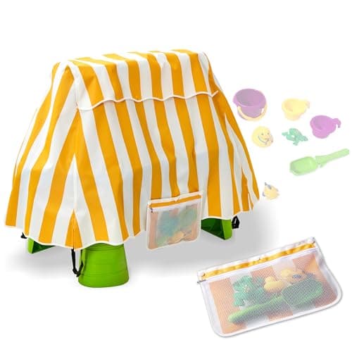 UNARK Water Table Cover with Storage Bag, Kids Water Table Cover for Water Table, Water Table Accessories for Toddlers 1-3, Waterproof Protective Covers for Toddler Outdoor (Yellow)