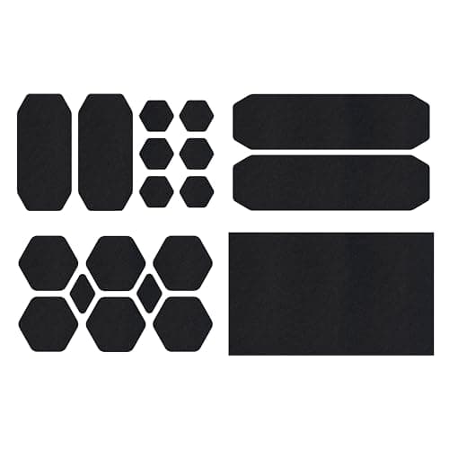 GEAR AID Tenacious Tape Repair Patches – Peel-and-Stick Nylon Gear Patches for Jackets, Tents, Sleeping Bags, Backpacks, and Outdoor Gear – Fix Rips, Tears, and Holes, 19 Various Sizes, Black
