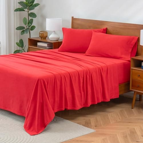 Berkshire Blanket Luxury Soft Microfleece Full Sheet Set, Warm and Durable, All Season Sheet (Full, Lollipop)