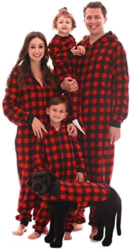 #followme Buffalo Plaid Blanket Sleepers 95197-10195A-24M