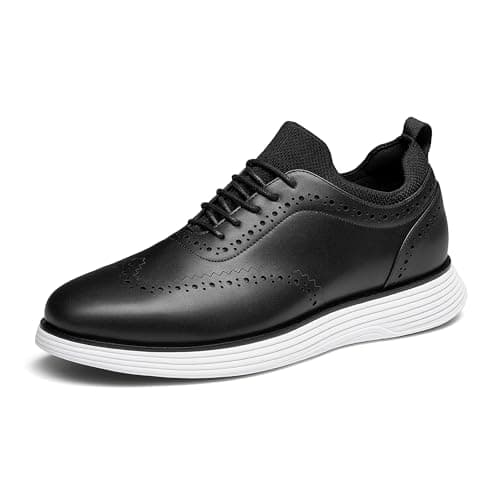 Bruno Marc Men's MaxFlex Dress Sneakers Oxfords Casual Wingtip Brogue Shoes,Size 9,Black,SBOX2326M