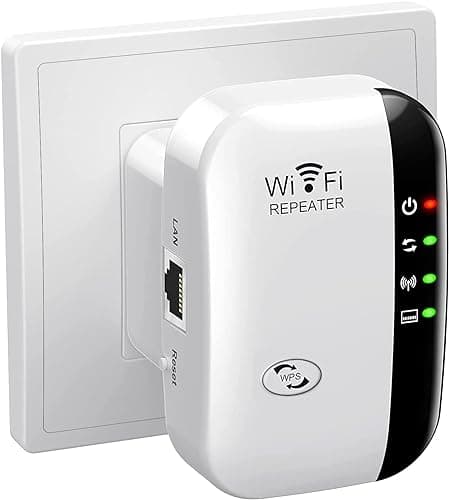 WiFi Extender, WiFi Signal Booster Up to 5800sq.ft and 58 Devices, WiFi Range Extender, Wireless Internet Repeater, Long Range Amplifier with Ethernet Port,1-Key Setup, Access Point, Alexa Compatible