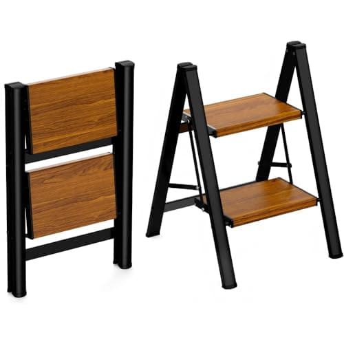 HBTower Step Ladder, Lightweight Aluminum Folding Step Stool