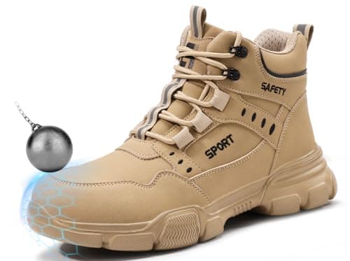 GUSAYEX Steel Toe Boots for Men Lightweight Work Utility Safety Boots