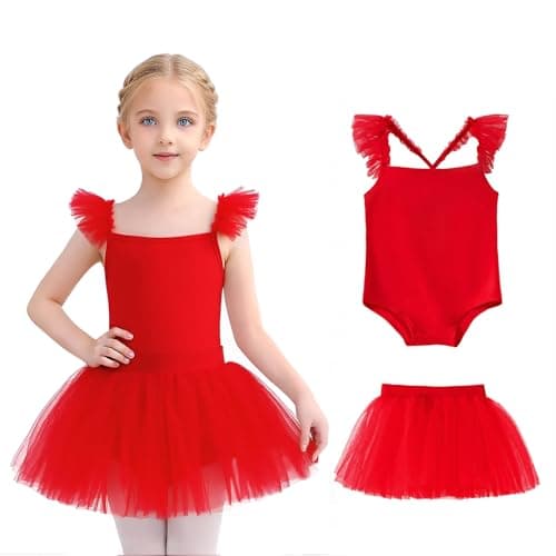 Tutu.kk Girls Ballet Leotards with Removable Tutu Skirt Dance Dress Outfit